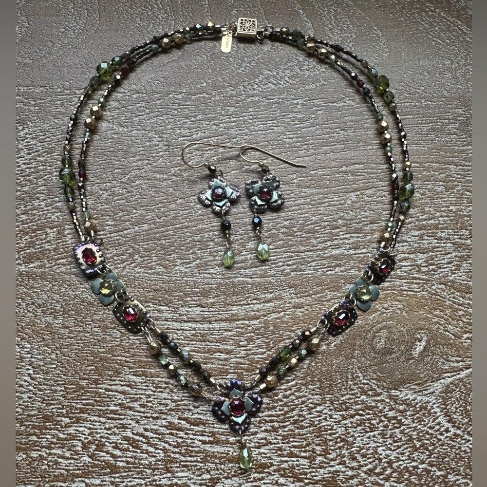 Holly Yashi Multicolor Necklace and Earring Set